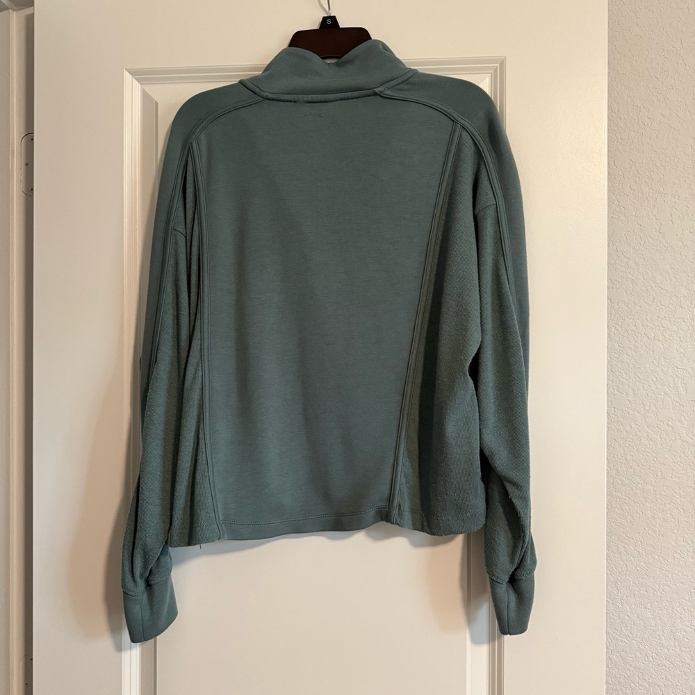 DANSKIN TEAL QUARTER-ZIP PULLOVER SIZE MEDIUM - Picture 2 of 5
